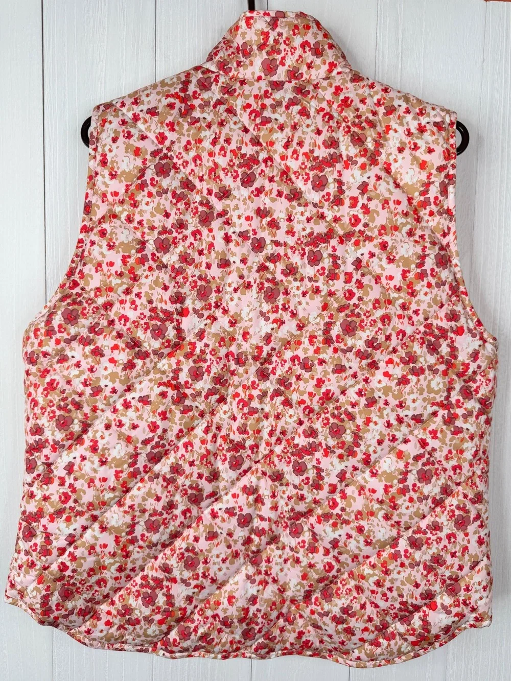 J.Crew Women's Floral Quilted Sleeveless Vest